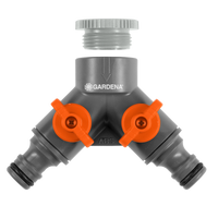 Gardena  2-vägskran med adapter 1/2