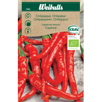 Weibulls Chili cayenne long slim - capsicum annuum 7989 KRAV