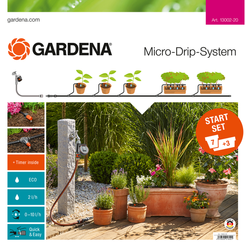 Gardena Gardena Micro-drip-system startpaket för blomkrukor m, automatiskt  13002-20 