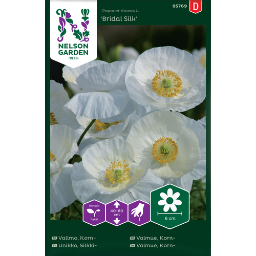 Nelson Garden Fröer Nelson Garden Kornvallmo - 'bridal silk' - papaver rhoeas l. 95769
