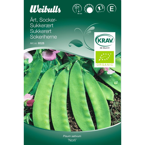 Weibulls Sockerärt, låg EKO/ Organic  - pisum sativum 91796/8528