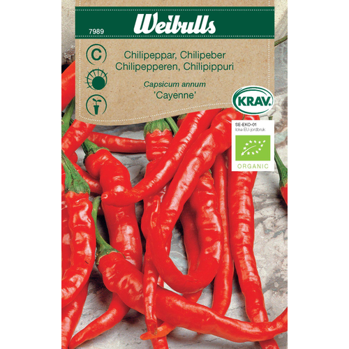 Weibulls Weibulls Chili cayenne long slim - capsicum annuum 7989 KRAV