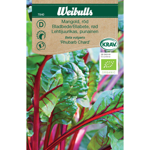 Weibulls Weibulls Mangold, röd  Rhubarb Chard - beta vulgaris 7839 KRAV